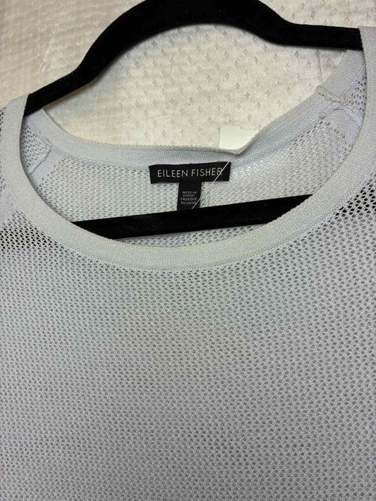 Eileen Fisher Gray Mesh Sweater Small