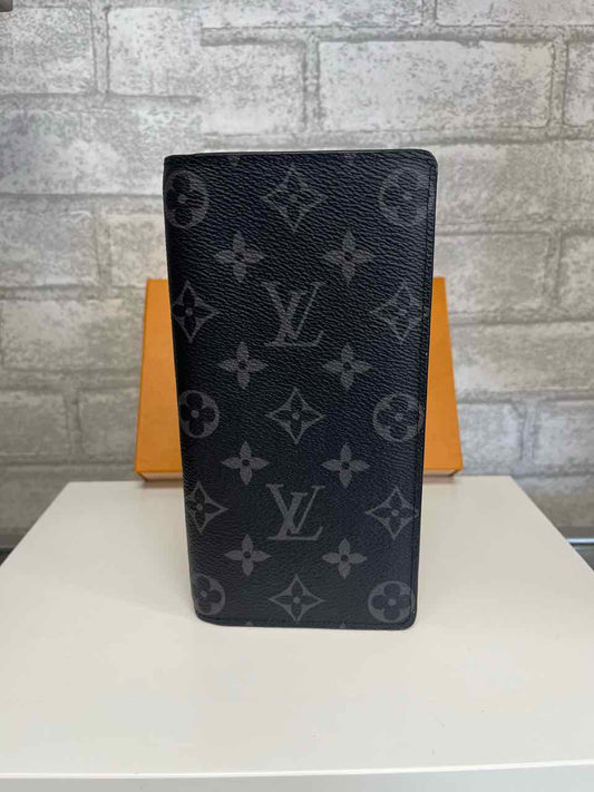 Louis Vuitton Black Monogram Brazza Wallet