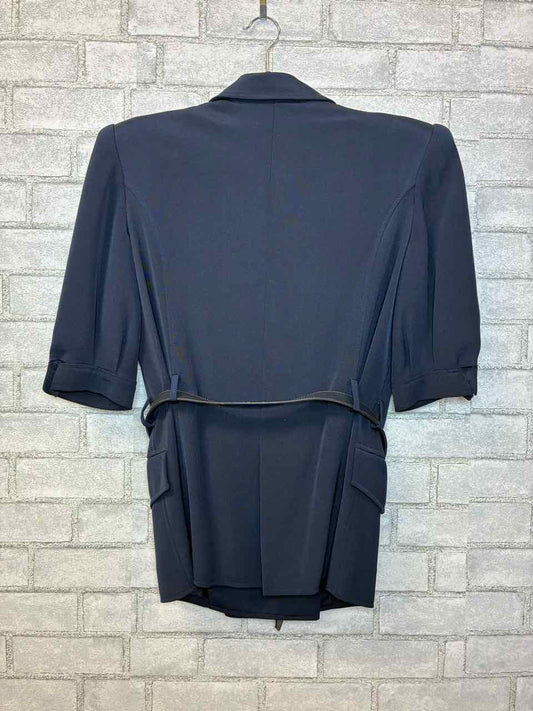Vintage Valentino Navy Jacket Blouse size 6