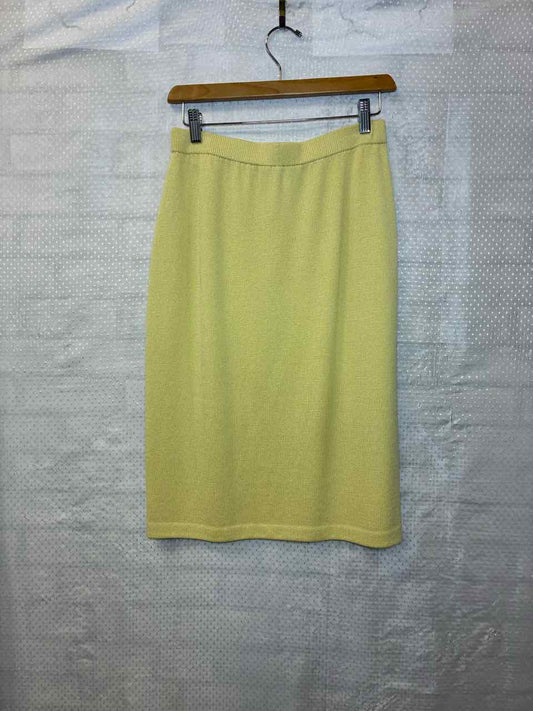 St John Knit Yellow Skirt Size 8