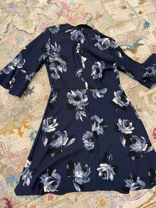 Kate Spade Navy Dress with Flower Pattern 8