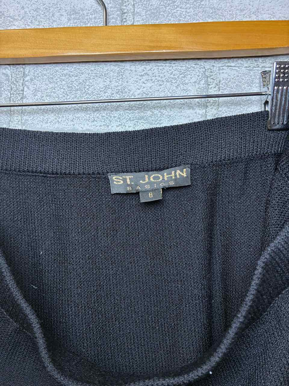St John Knit Black Skirt Size 8