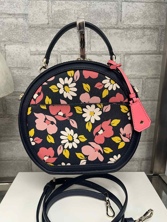 Kate Spade Blue Floral Traveler Canteen Crossbody Bag