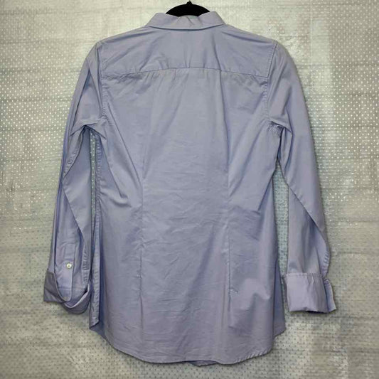 Brook Brothers Ruffle Blue Blouse Size Small