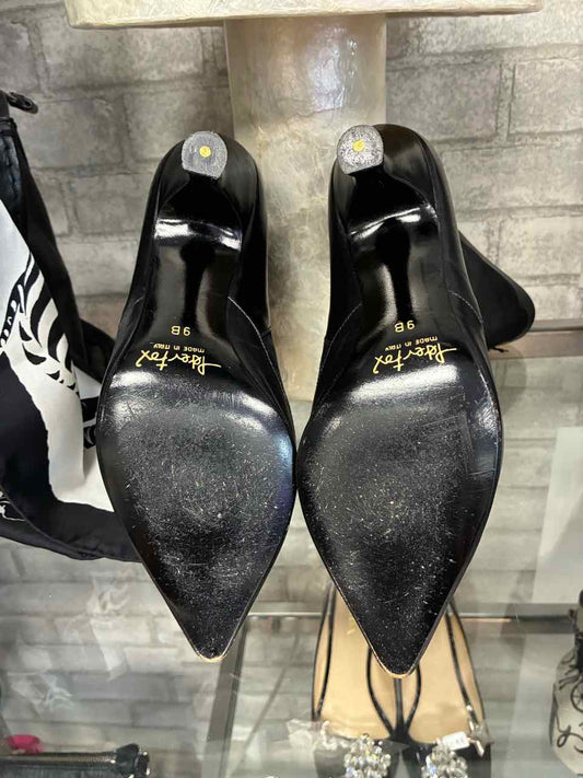 Vintage Peter Fox Black Suede and Leather Boots Size 9