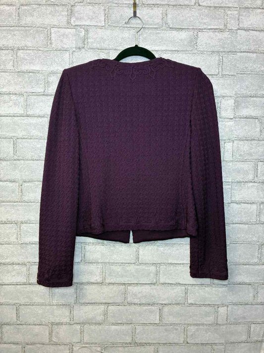 St John Knit Plum Jacket Size 4