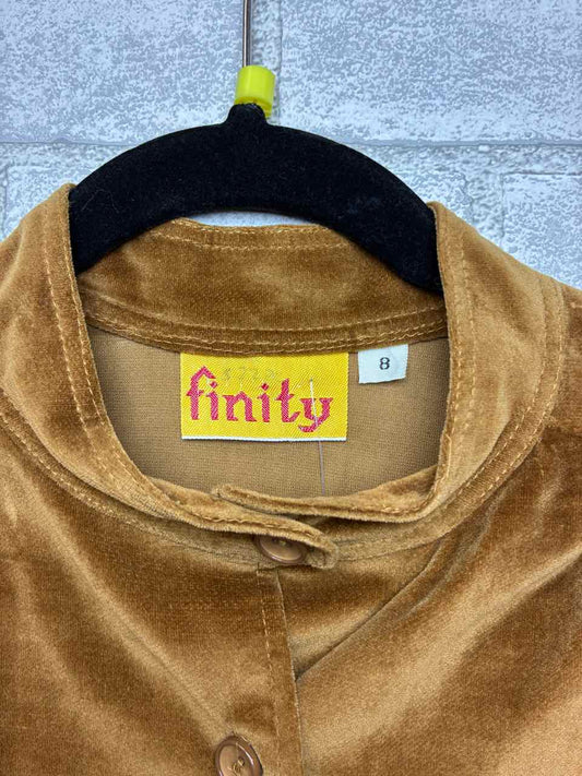 Finity Size 8 Brown Velvet Set Jacket and Pants