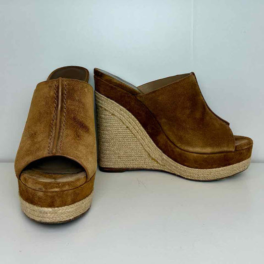 Micheal Kors Charlie's Brown Suede Wedge Size:6.5 Originally:$350