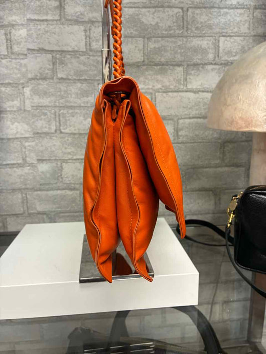 Salvadore Ferragamo Vara Bow Orange Shoulder Bag