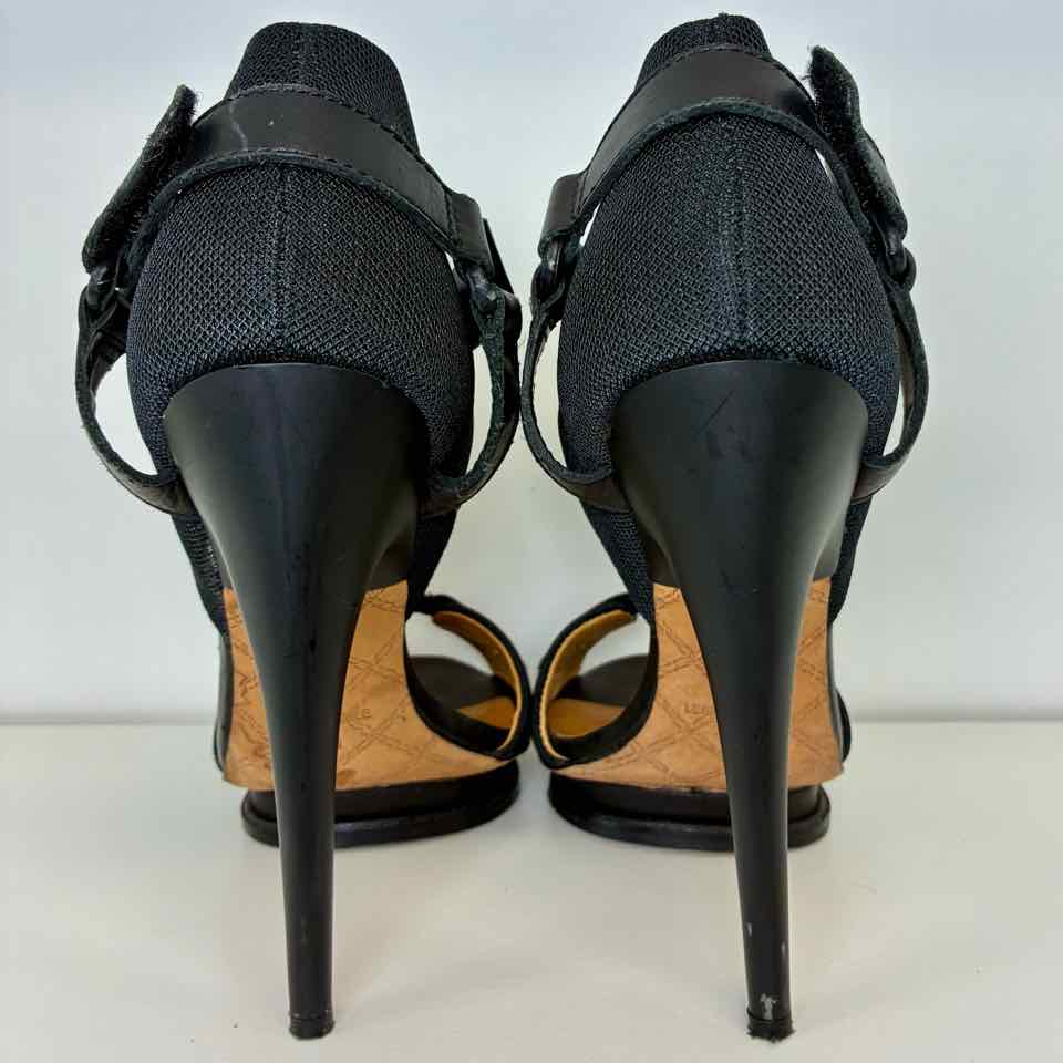 L.A.M.B Black Leather Heels
