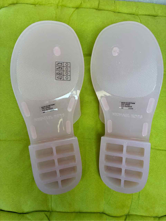 Michaell Kors Size 9 Light Pink Translucent Jelly Thong Sandals