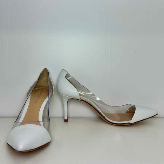 Gianvito Rossi white kitten heels 38.5