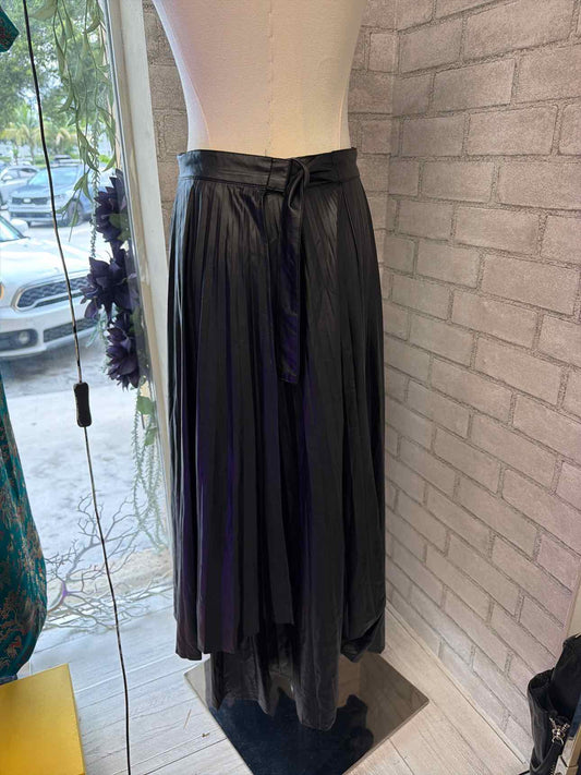 Zara black pleaded maxi skirt