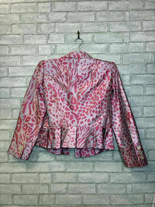 Armani Collection Pink Animal Print Blazer Size 10