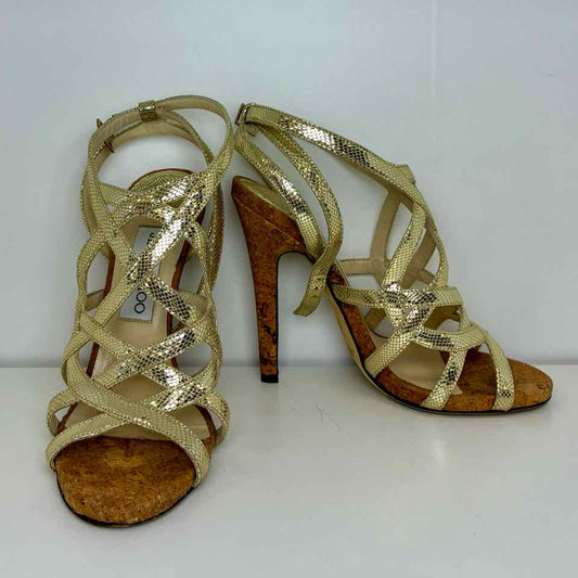 Jimmy Choo Gold Strappy High Heel Size 36