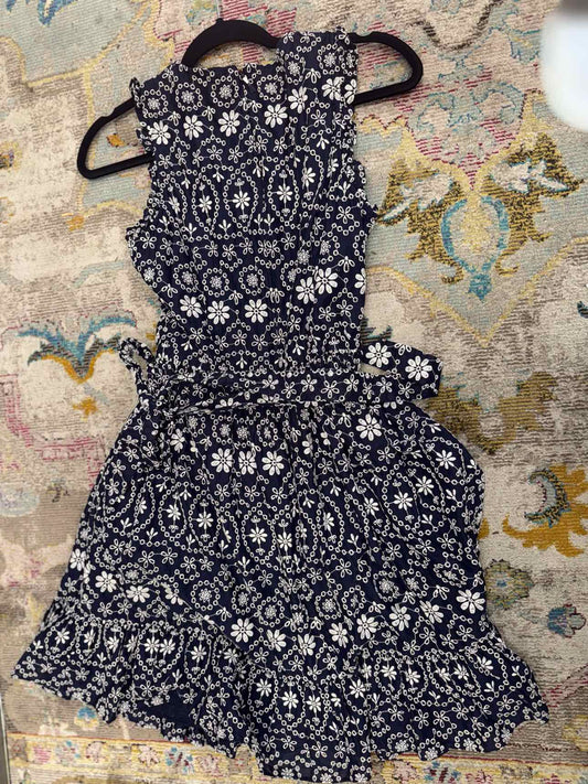Kate Spade Navy Eyelet Embroidered Dress with Belt 8