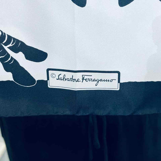 Salvatore Ferragamo Silk Zebra Print Scarf