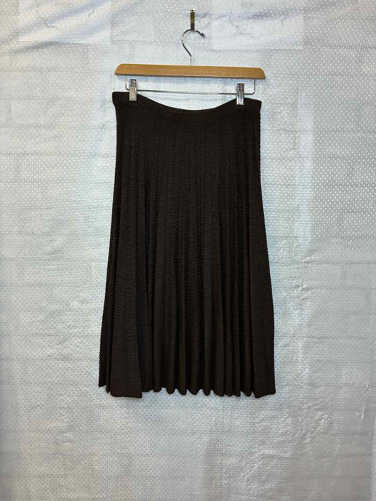 St John Brown Knit Long Skirt Size Med