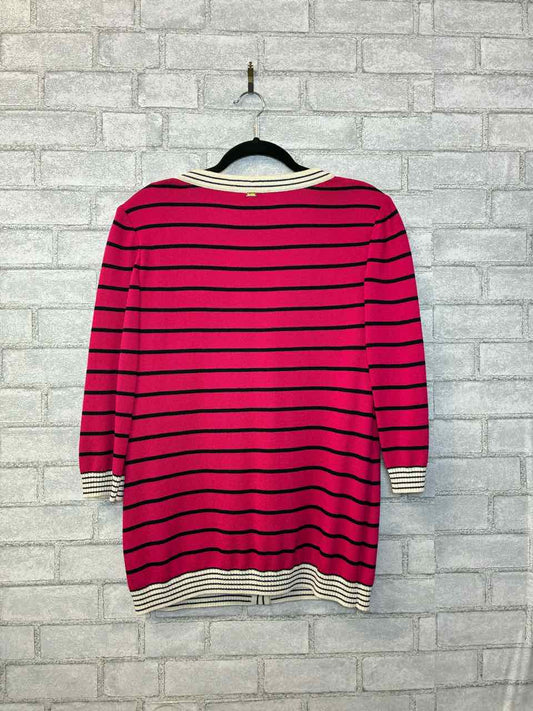 St John Sport Size Pink W/ Black Stripes Med