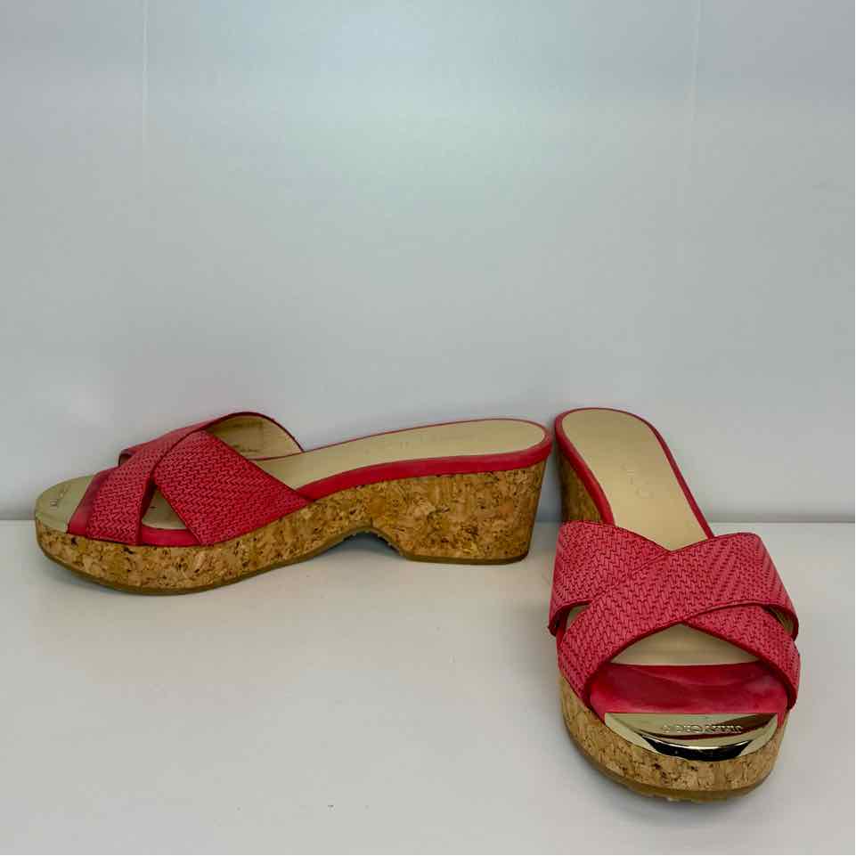 Jimmy Choo Pink Size 37 Sandal Wedge