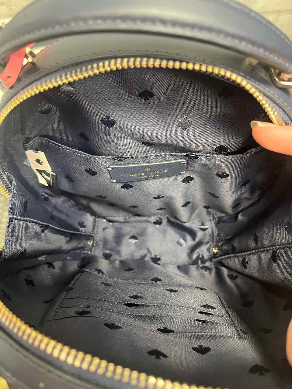 Kate Spade Blue Floral Traveler Canteen Crossbody Bag