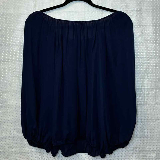 Alice + Olivia Silk navy blouse M