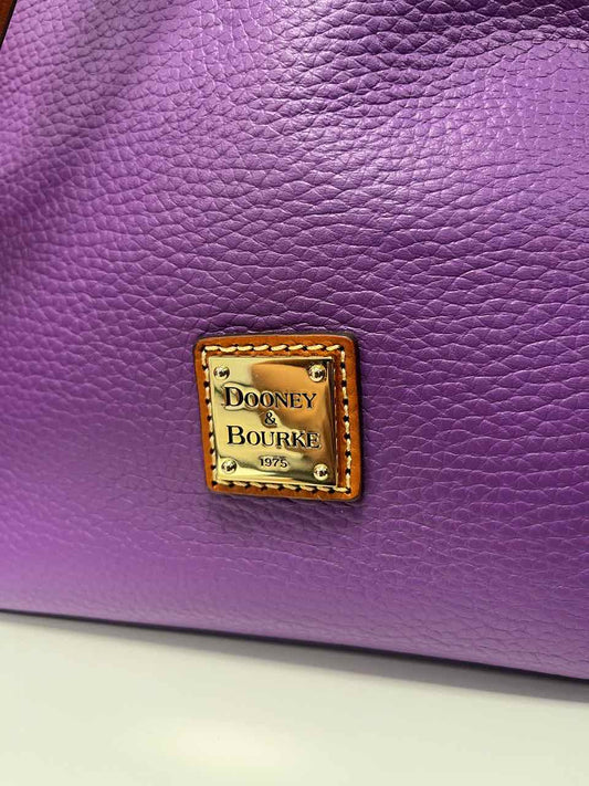 Dooney and Bourke Pebble Twist Strap Hobo Purple Plum Shoulder Handbag