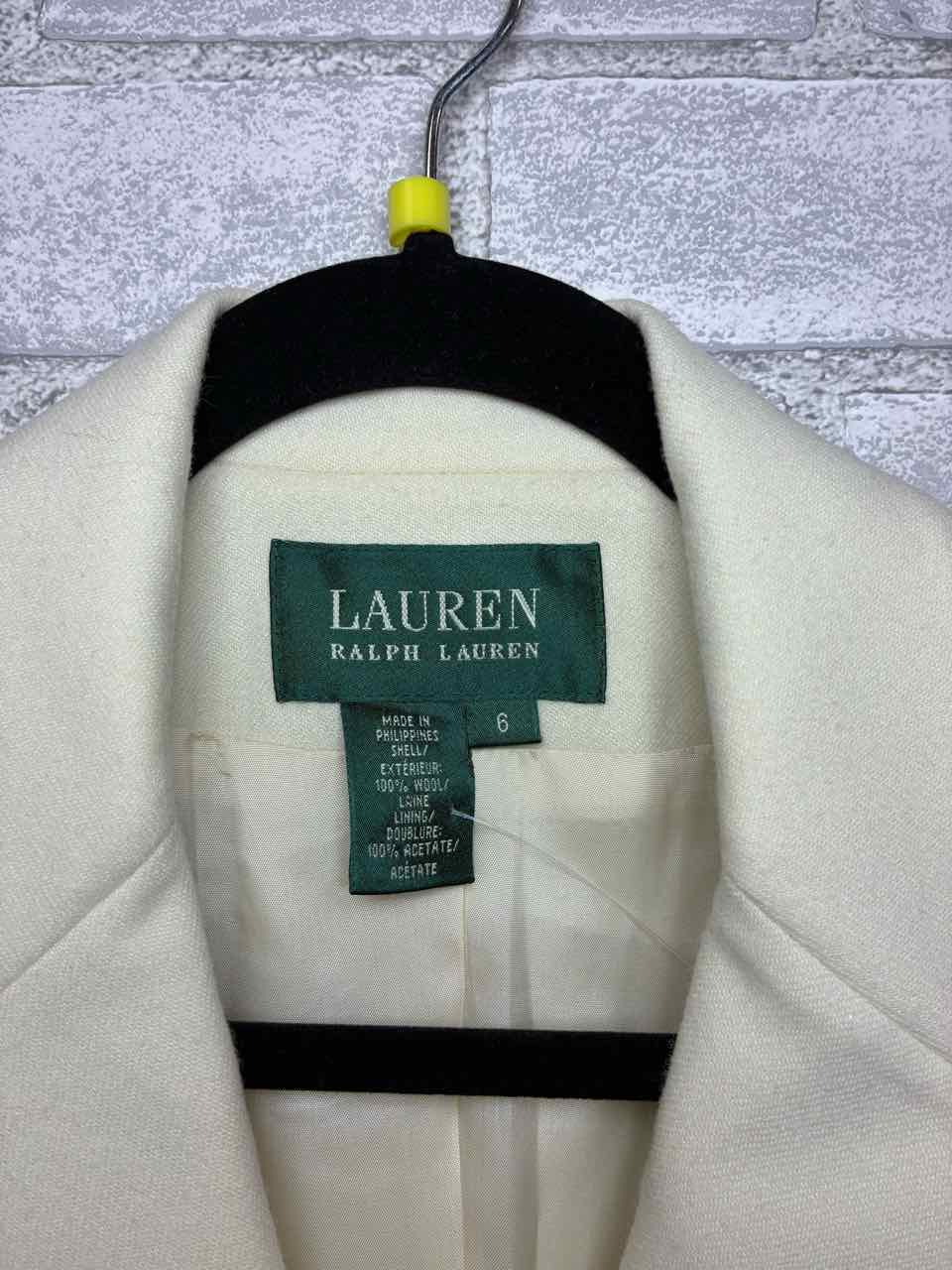 Lauren by Ralph Lauren Size 6 Cream Blazer