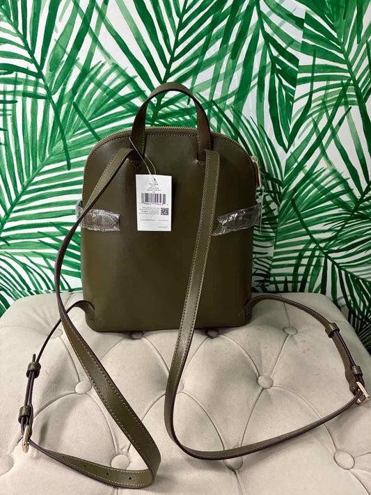 Kate Spade Leather Seaweed Green Medium Dome Backpack