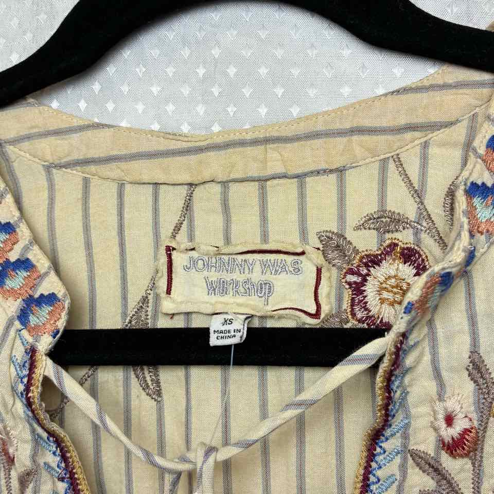 Johnny Was Cream Blouse size Small