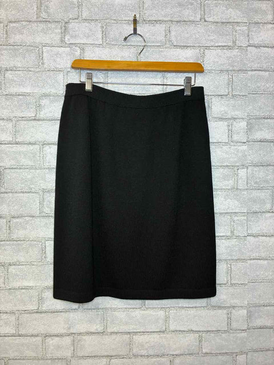 St John Knit Black Skirt Size 8