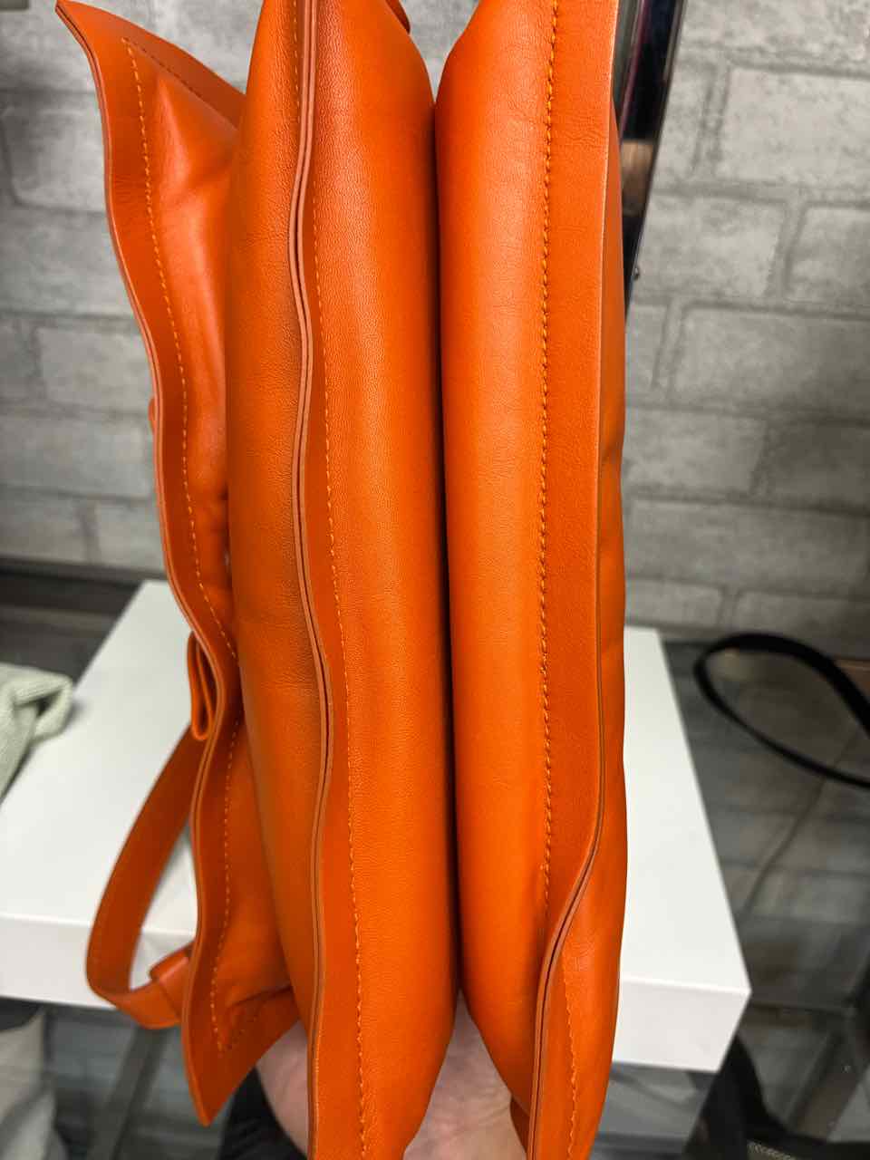 Salvadore Ferragamo Vara Bow Orange Shoulder Bag