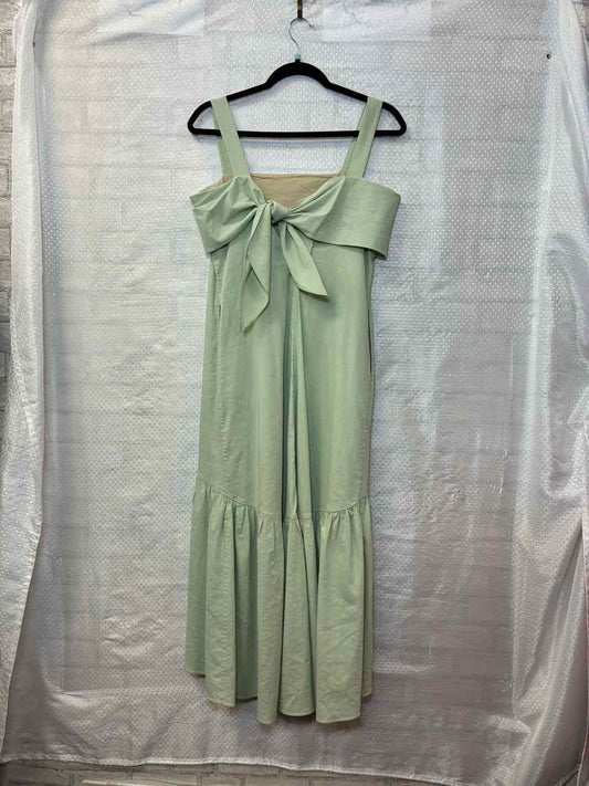 Size M Theory Green Linen Dress