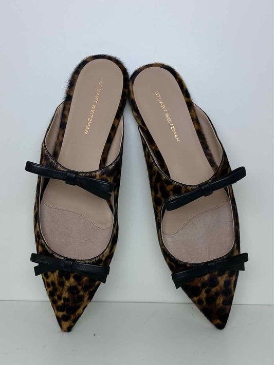 Stuart Weitzman Leopard Print Shoe Size 9 Mules