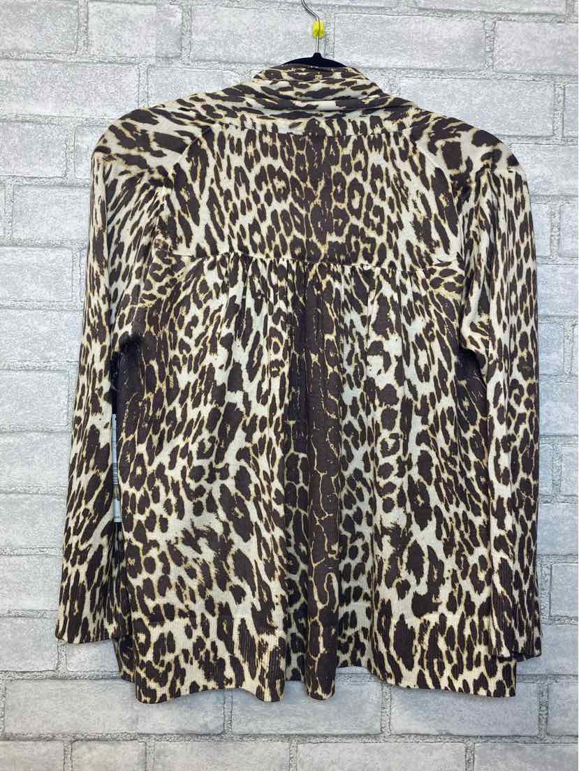 Elle Tahari Medium Leopard Cardigan