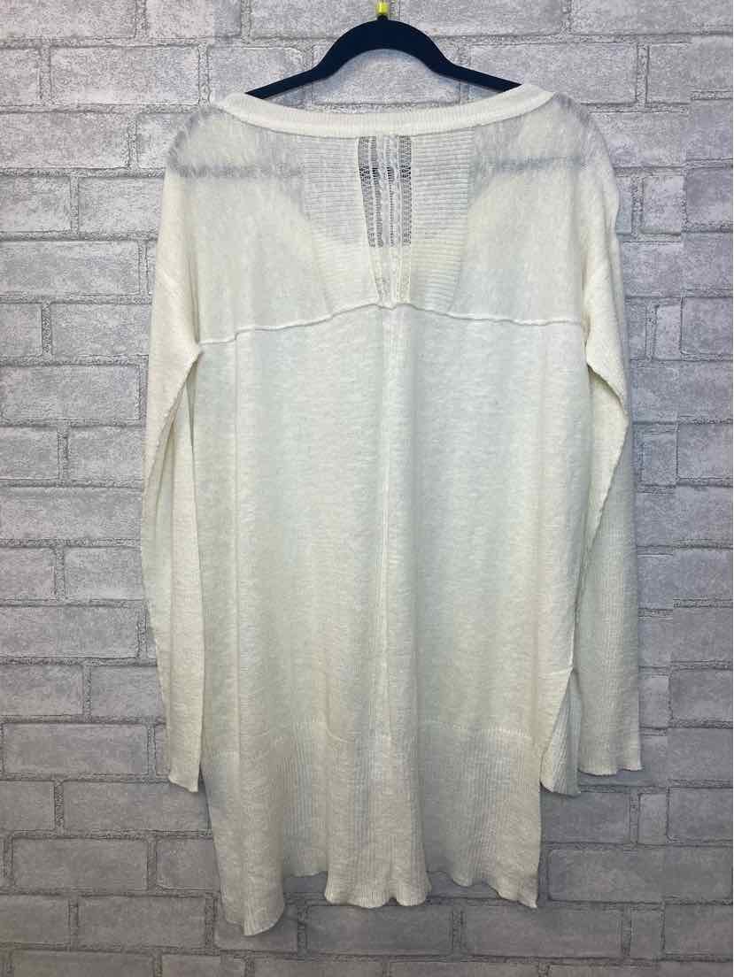 Free People Small Cream Lace Detail Sweater