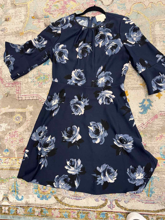 Kate Spade Navy Dress with Flower Pattern 8