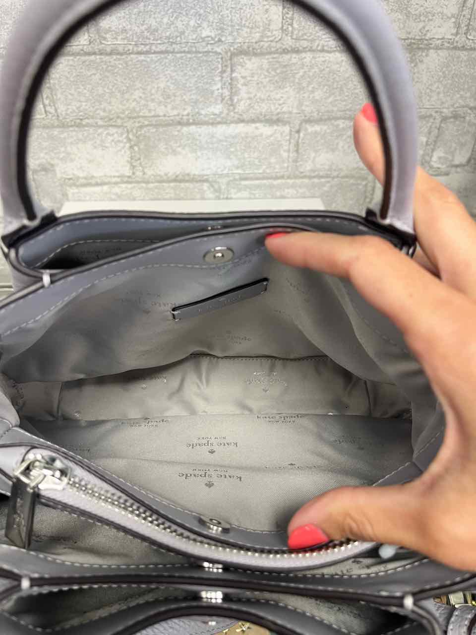 Kate Spade Gray Dumpling Mini Satchel