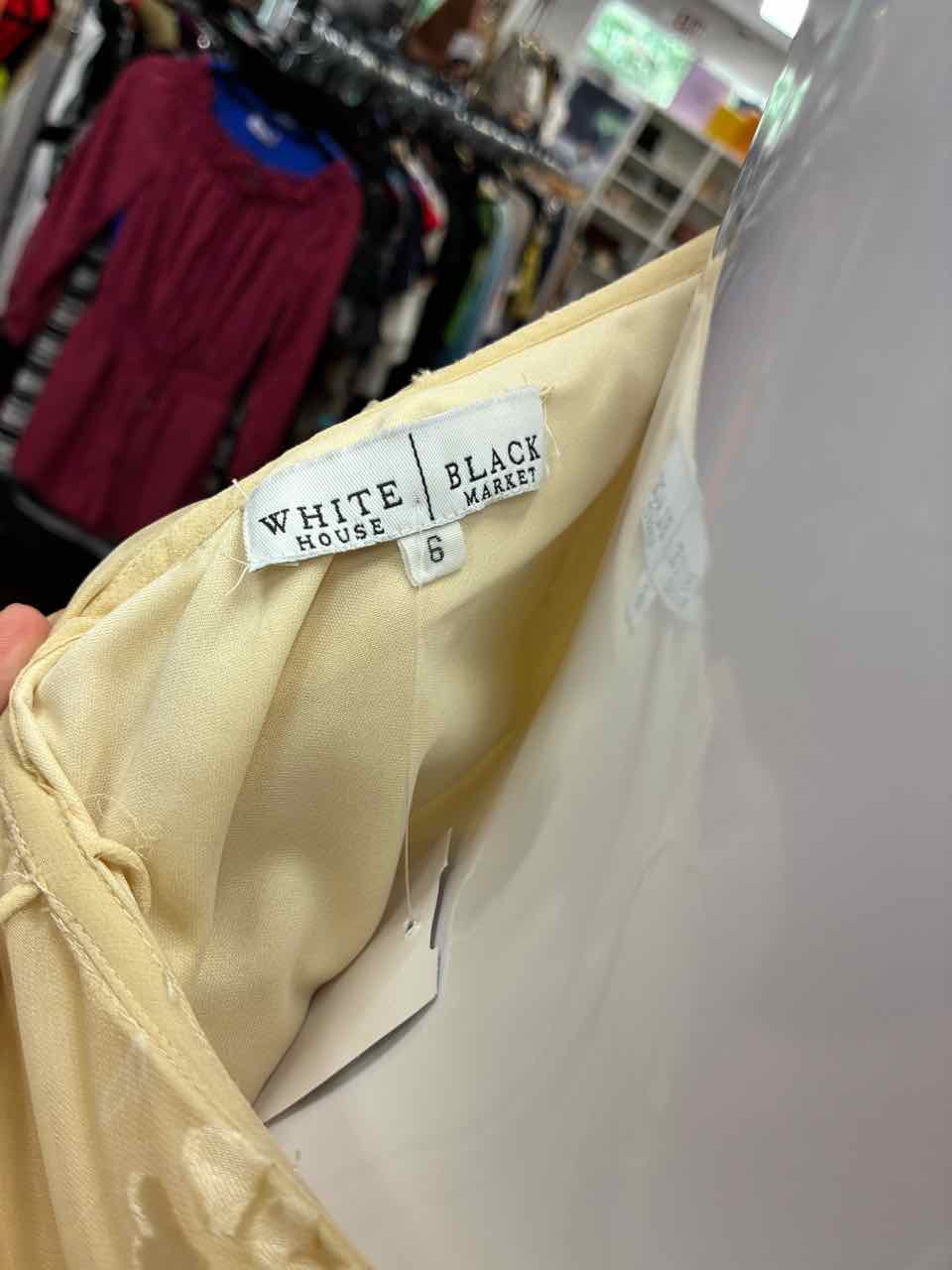 Size 6 White House Black Market Cream Dress