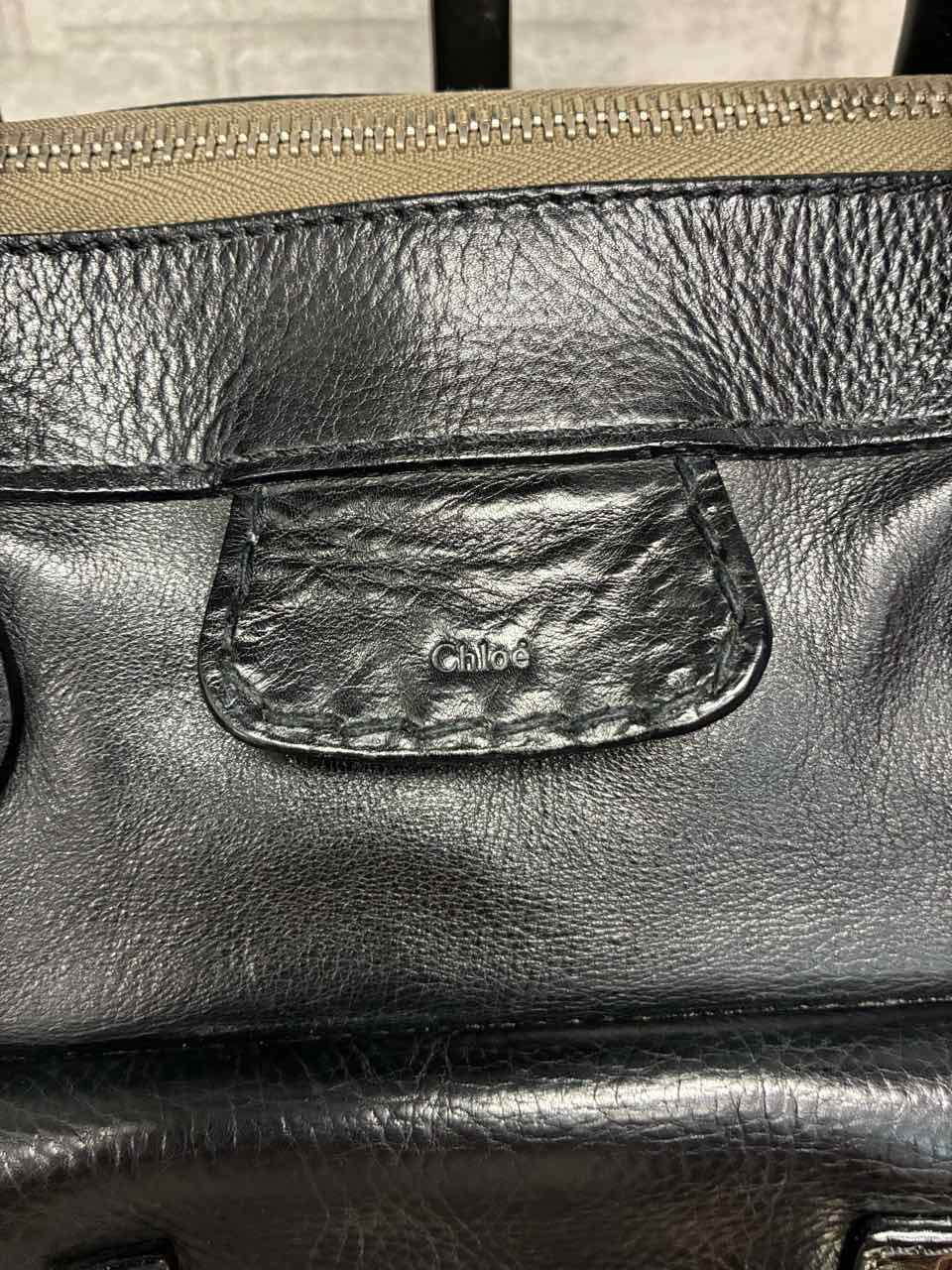 Vintage Chloe Edith Black Leather Hand Bag