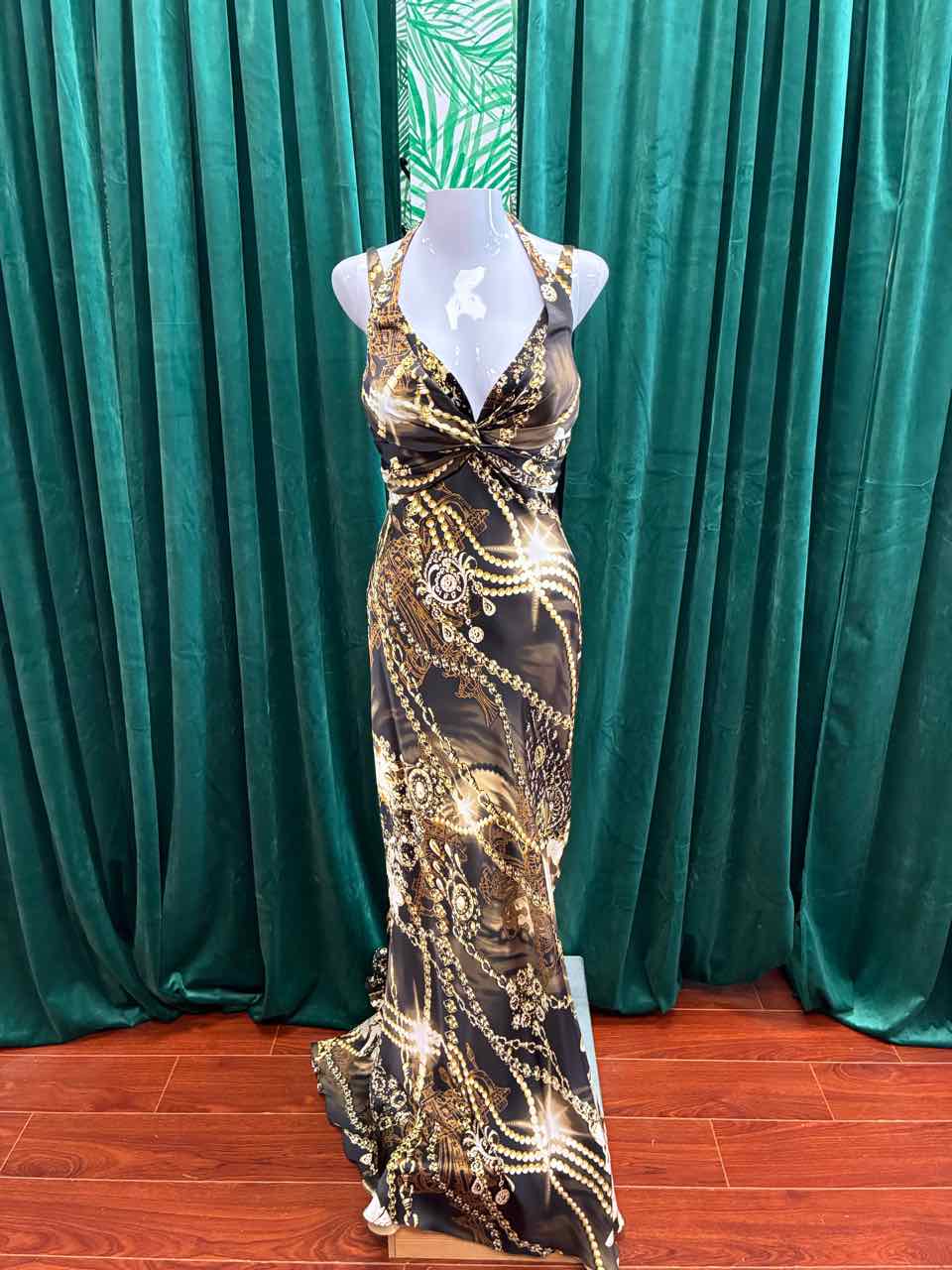 Size 10 Mary L. Couture Multi-Color Dress