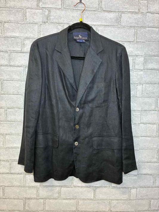 Ralph Lauren Size 8 Charcoal Set Linen Blazer and Pants