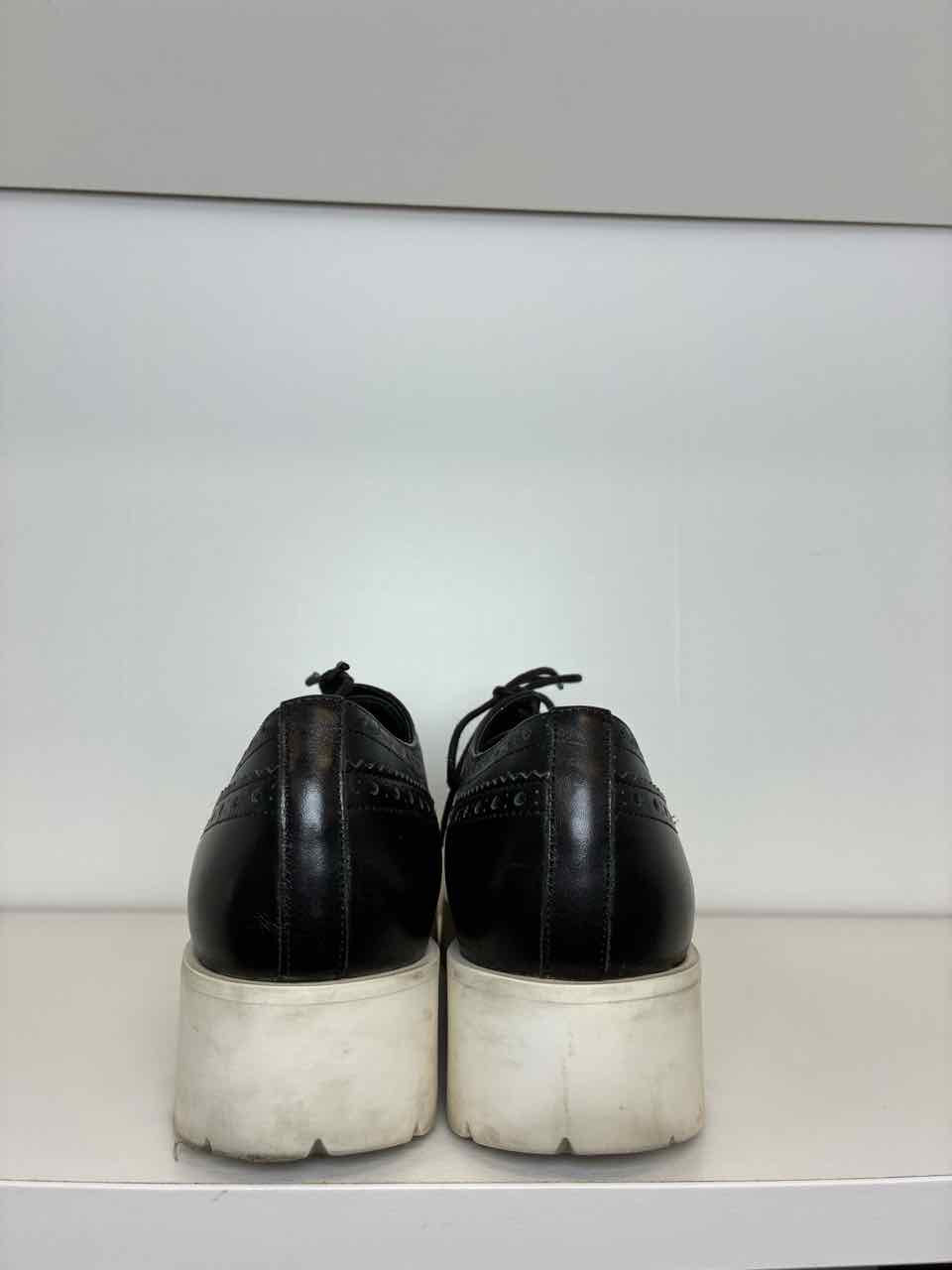 Carvela Black Leather Platform Shoe Size 39