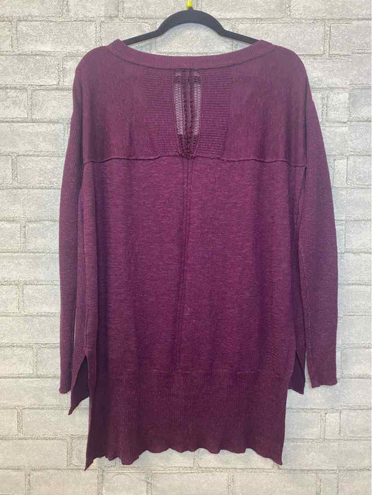 Free People Small Purple Lace Detail Sweater