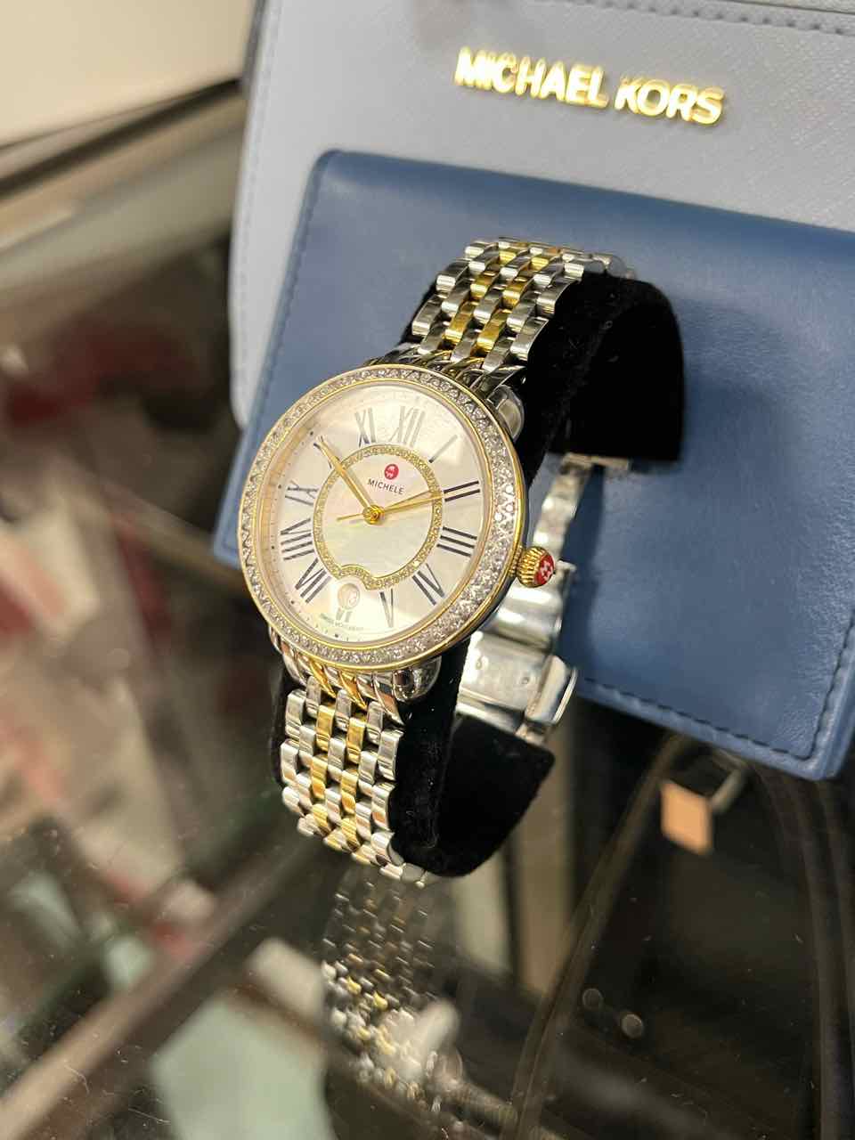 Michele Serien Mid 2 tone Diamond Bezel  Wristwatch
