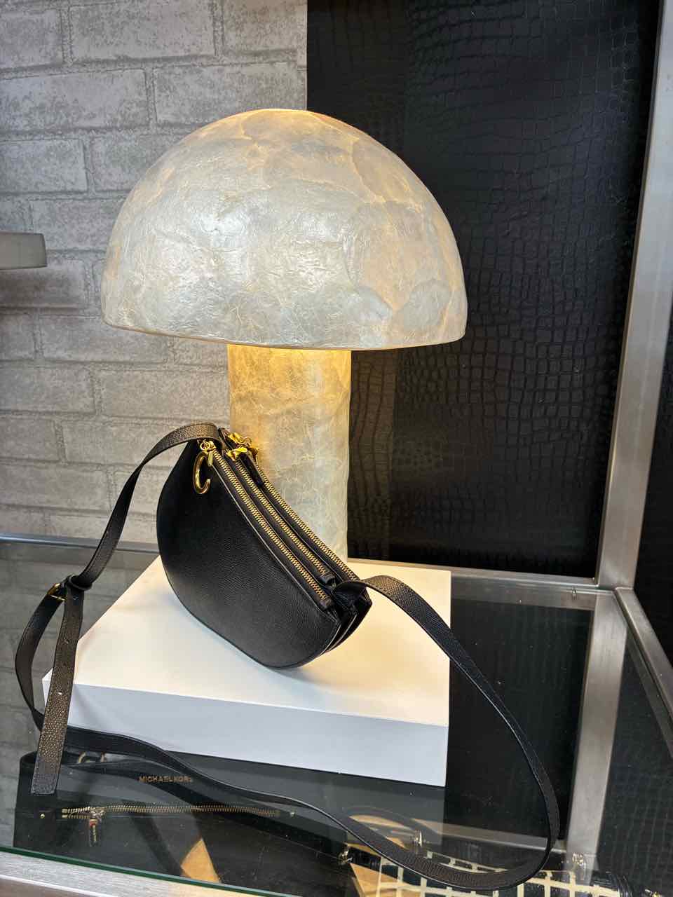 Dior Black Pebbled Leather Saddle Pouch Purse w/ Gold Hardware