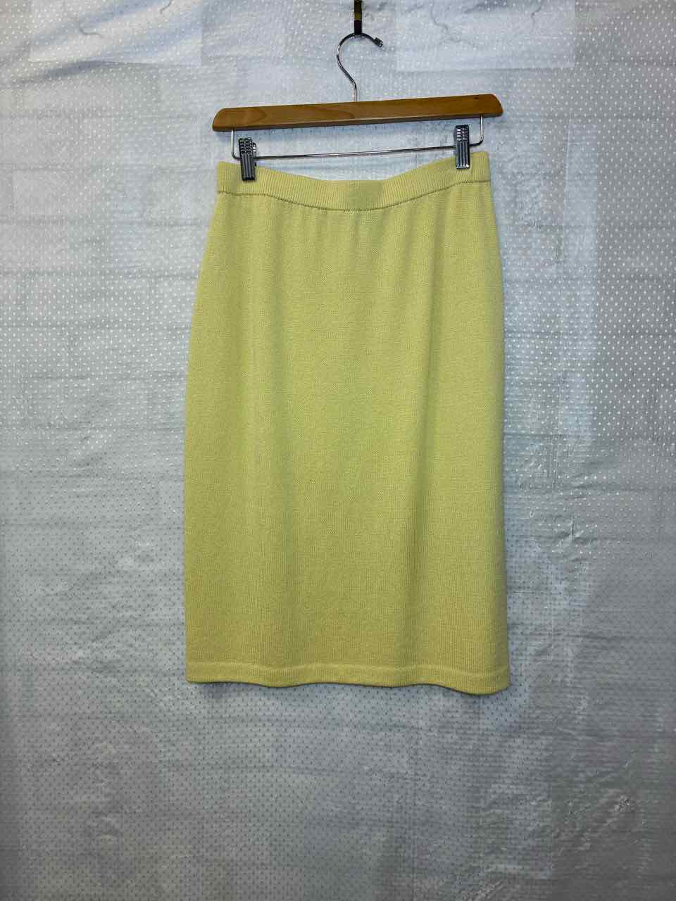 St John Knit Yellow Skirt Size 8