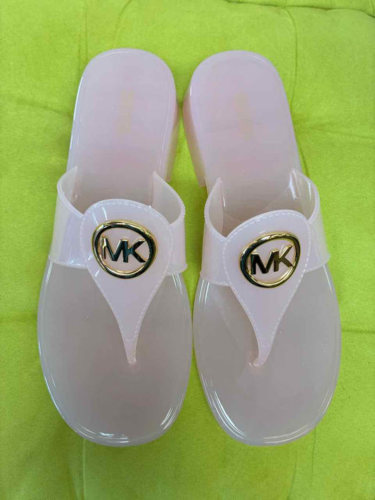 Michaell Kors Size 9 Light Pink Translucent Jelly Thong Sandals