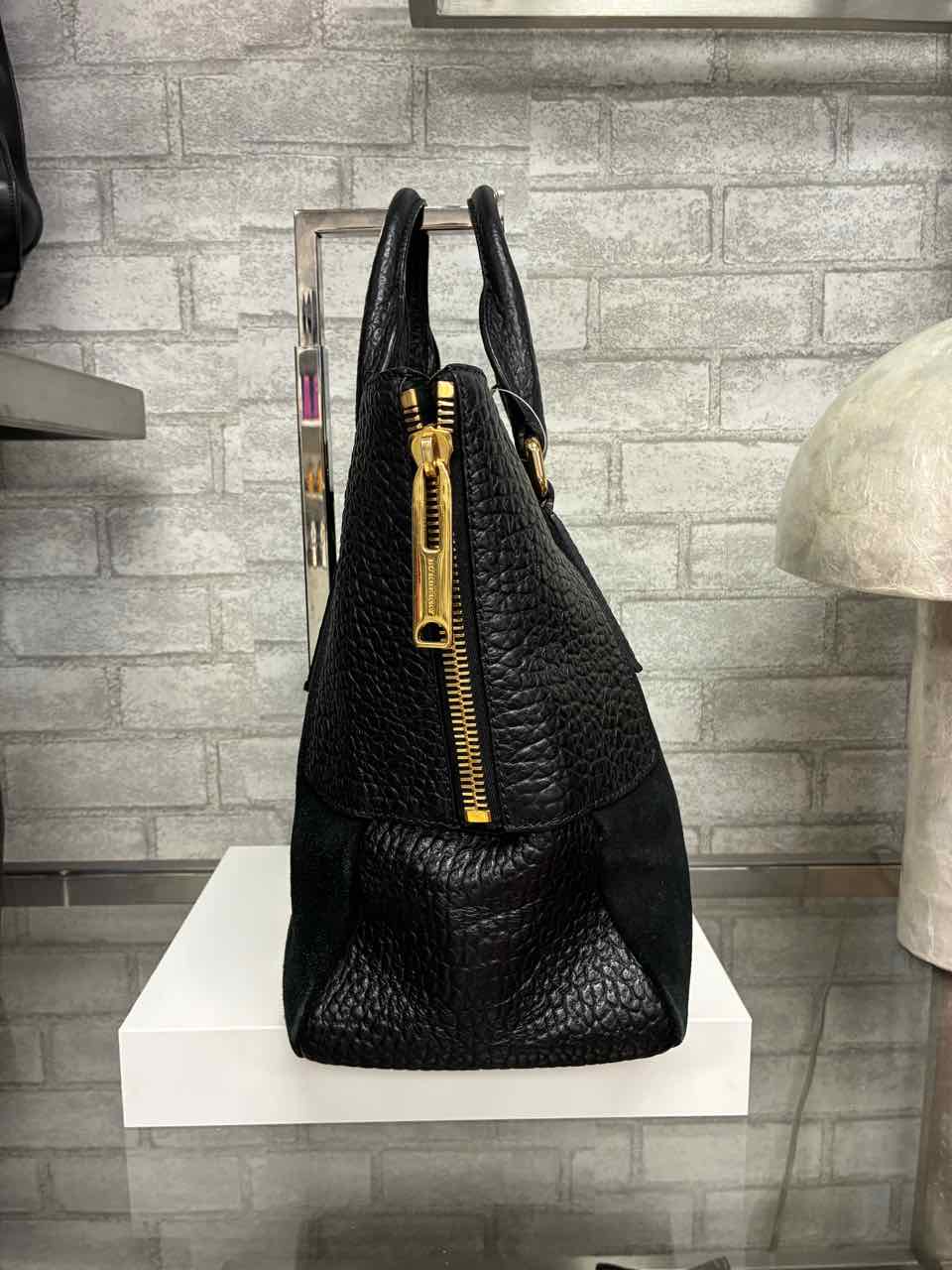 BURBERRY Callaghan Tote in black suede and leather
