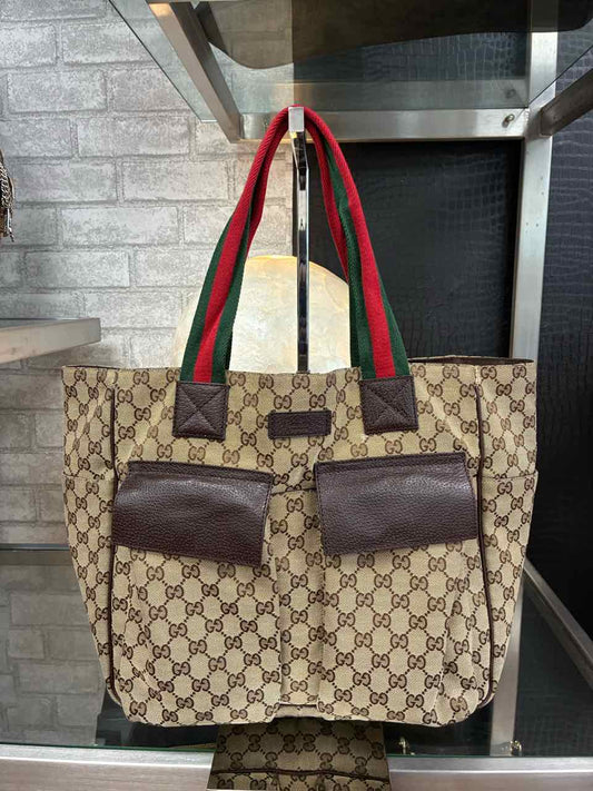 Gucci GG Canvas Supreme Pocket Tote